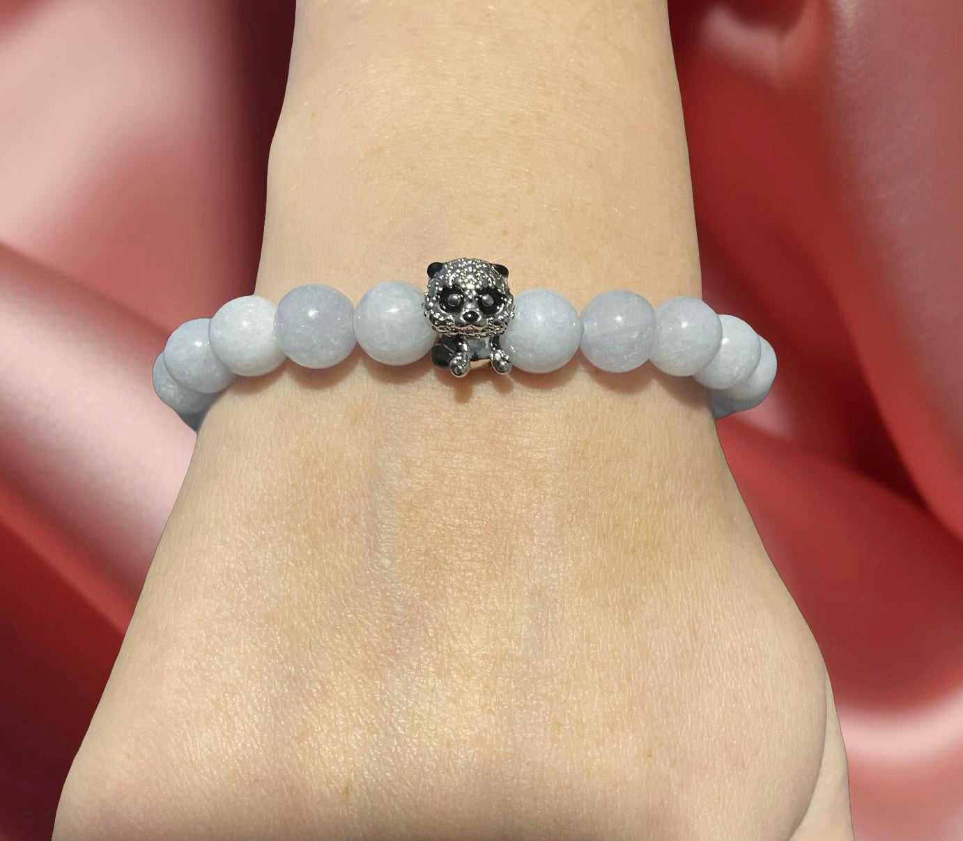 Sky blue panda bracelet